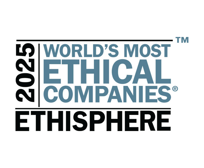 Card with text reading: 2025 Ethisphere World's Most Ethical Companies