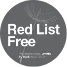 Red List Free logo, black and white