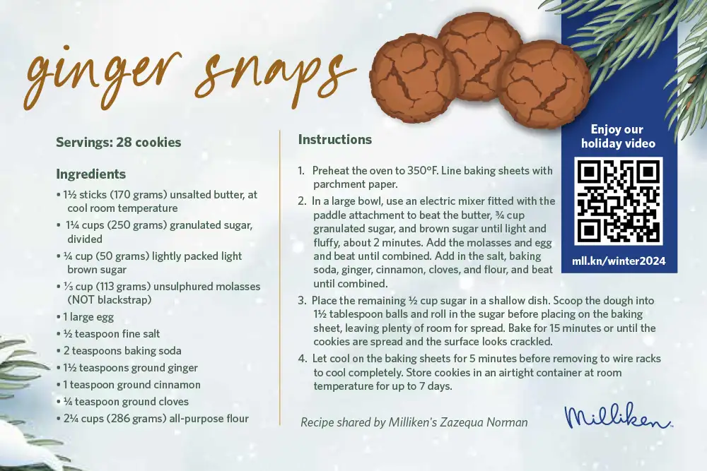 Gingersnap Recipe Card