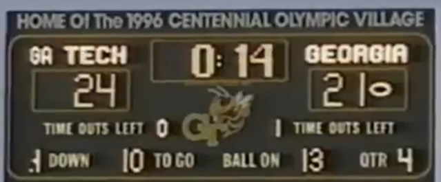 image of a football scoreboard as a comparison to a DMS board