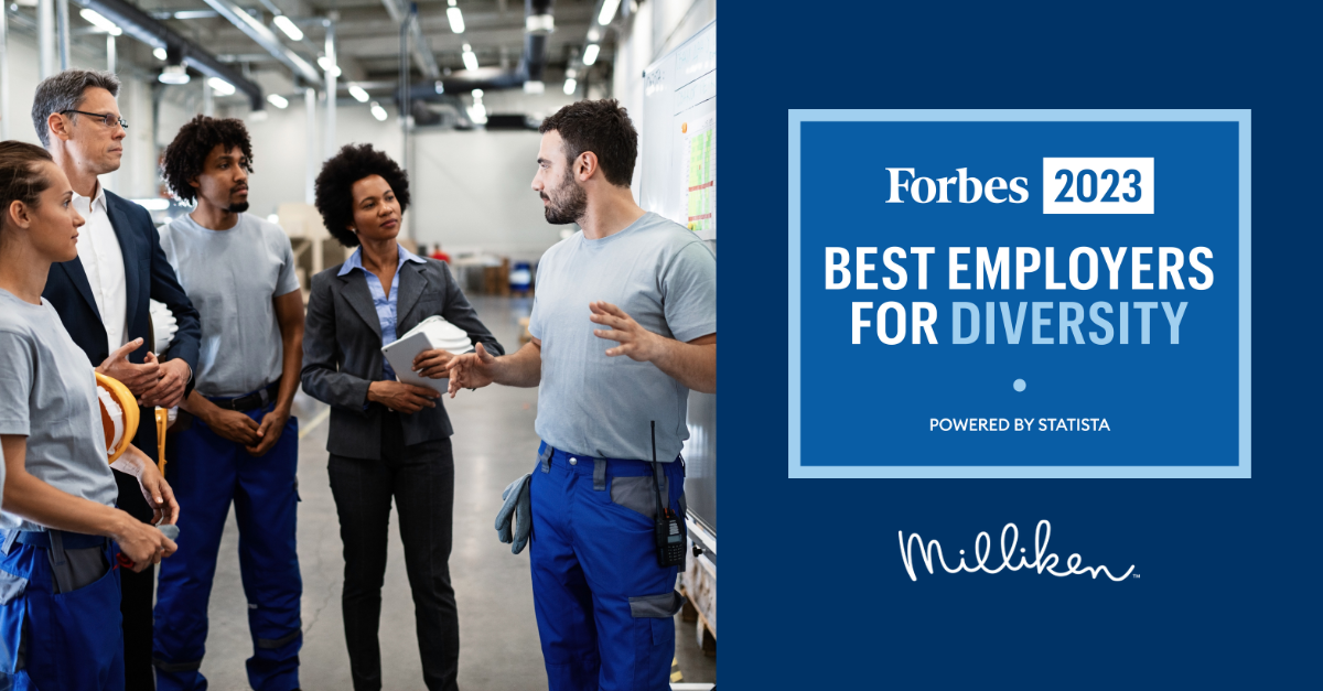 Milliken and Company Returns to Forbes Best Employers for Diversity