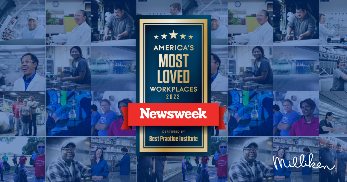 Milliken And Company Named To Newsweeks Top 100 Most Loved Workplaces